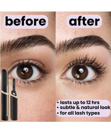 Rechargeable Heated Eyelash Curler | Electric Eye Lash Curler with 3 Temp Settings & Fast 5s Curling | Long Lasting Natural Curls (Black+White) - International Shipping Available - Buy Online on GoSupps.com