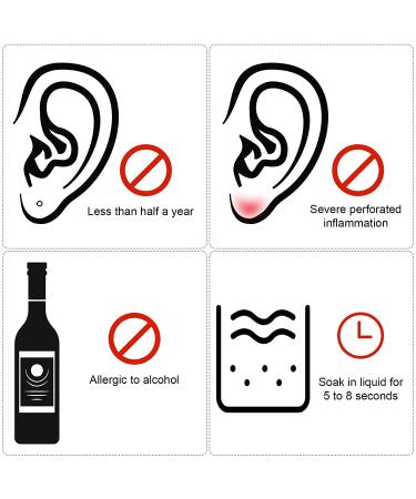 180-Piece Earrings Hole Cleaner Kit - Rose Fragrance, Odor Removal, Ear Care, Piercing Floss, Disposable Aftercare, Purple - Buy Online on GoSupps.com