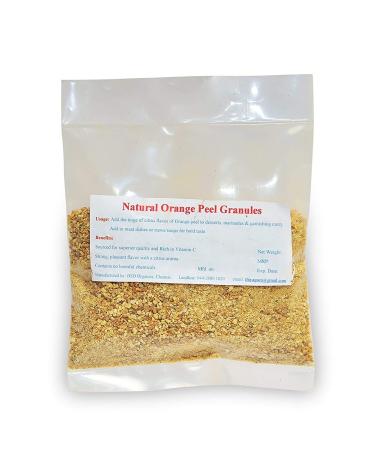 BSD Organics Natural Zest Orange peel granules 50 Gram / 1.7 Ounce