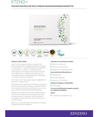  ZinZino ZinZino Xtend+ - Multivitamin Complex with Vitamins Minerals Polyphenols & Q10 - Vegan - 60 Tablets - Buy Online on GoSupps.com