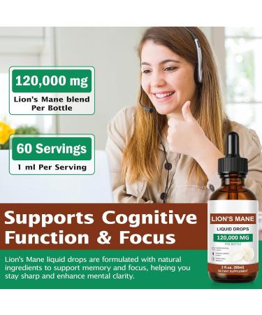 FSLHCY Lions Mane Liquid Drops - Lion's Mane Mushroom Supplement Brain Supplements for Memory and Focus Immune Support - No GMO Vegan Mushroom (4 oz) - Buy Online on GoSupps.com