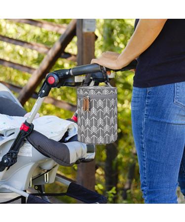 Portable A/R Baby Bottle Bag - Insulated Leak Proof Milk Carrier - Grey Breast Milk Cooler for Travel - Buy Online on GoSupps.com