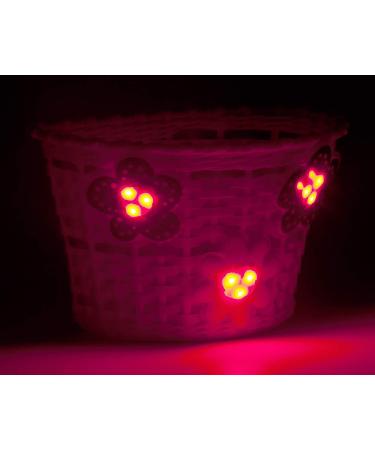 Schwinn Girls Bicycle Basket - Light-up Flowers Front Bike Accessory - Buy Online on GoSupps.com