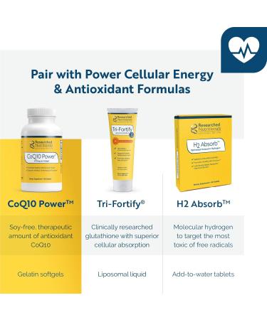 Researched Nutritionals CoQ10 Power - Therapeutic Coenzyme Q10 for Heart Health & Energy | Non-GMO Softgels (60 ct - Buy Online on GoSupps.com