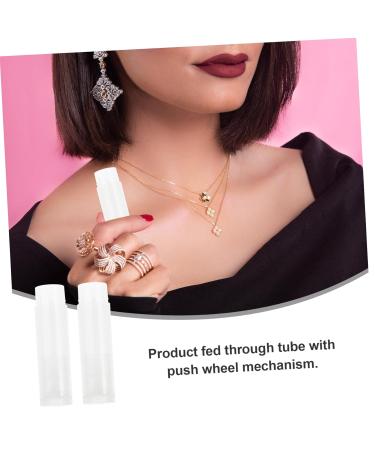 FOYTOKI 100pcs Lip Balm Tube Caps Bulk Packaging Push Wheel Mechanism for Easy Application - Buy Online on GoSupps.com