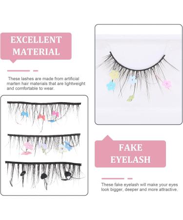 Beaupretty 3 Pairs of False Eyelashes Sequin Lashes Fluffy Eyelashes Decorative Eyelashes - Buy Online on GoSupps.com