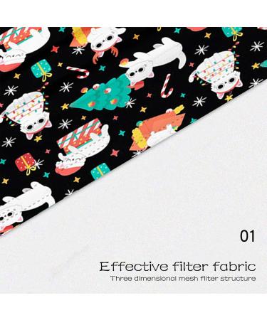 Honian 50PC Christmas Disposable Face_Mask for Adults Women Men with Winter Cute Colored Design Holiday Theme 3ply Breathable (#12) - Buy Online on GoSupps.com