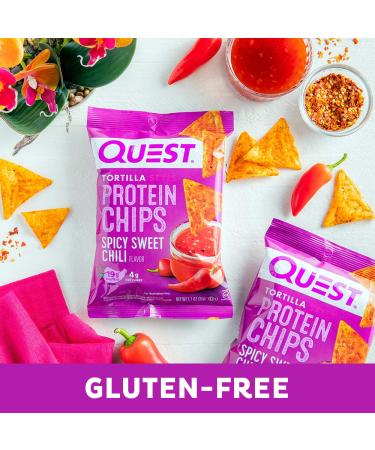 Quest Tortilla Style Protein Chips - Spicy Sweet Chili 1.1oz (Pack of 8) - Buy Online on GoSupps.com