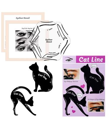 Eyelin template set by blissany 22 styles - always the perfect eyeliner from Cat Eyeliner Extravagant Classic Eyeliner Double Wing up to Fish Tail Eyeliner (2 pieces)
