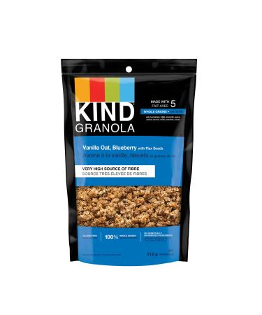 KIND Healthy Grains Clusters Vanilla Blueberry with Flax Seeds Granola 10g Protein Gluten Free 312 Gram Bag Vanilla Blueberry Clusters with Flax Seeds 312 g (Pack of 1)