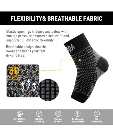 AVIDDA Plantar Fasciitis Compression Foot Sleejsonjarer, 2 Pairs - Ankle Support Brace for Men and Women - Buy Online on GoSupps.com