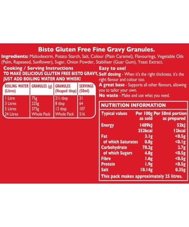 Bisto Gluten Free Fine Gravy Granules 1.9kg Tub - Flavoursome & Delicious for Hearty Family Meals - Buy Online on GoSupps.com