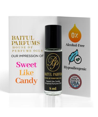 ASMARKET Comparable to Sweet Like Candy Alcohol-Free Perfume Oil 8ml Travel Size Roll-On Glass Bottle Long Lasting Fragrance 98% True-to-Scent Clean Scent Perfume Main Accords - Sweet Fruity