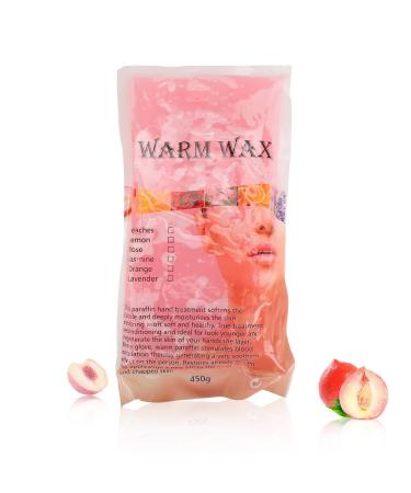 Paraffin Wax Refills Paraffin Wax Bath Paraffin Wax Machine Refills for Nourishing Hand Feet Peach Lemon Scented Paraffin Wax Blocks for Home Beauty Salon 450g(Peach)