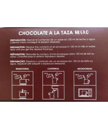 Spanish Dark Hot Chocolate 10 sachets | Gluten Free Soya Free and Dairy-free Chocolate Drink | Vegan Hot Chocolate Powder | Chocolate a la taza | 300g - Buy Online on GoSupps.com