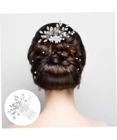 MAGICLULU rhinestone hair comb Miss rhinestones comb Metal aesthetic hair accessories decorative hair combs for women modeling pearl bride jewelry hair comb wedding Hair piece - Buy Online on GoSupps.com