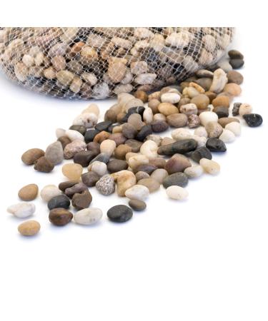 Royal Imports 5LBS River Rocks Decorative Ornamental Pebbles, Garden Landscaping Stones, Gravel Filler for Plants, Vases, Succulents, Home Decor, Aquariums, Crafting, Animal Habitat - Small Natural