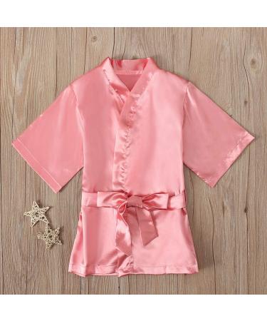Tdeok Silk Toddler Girls Nightwear Robe | Satin Pajamas Kimono Bathrobe for Kids - Buy Online on GoSupps.com