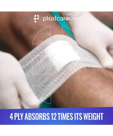 1000 4 Ply 2x2 Inch Non Woven Sponges - Dental Gauze Esthetic Wipes - 5 Packs of 200 each - Non Sterile - 200 Count per Pack - Buy Online on GoSupps.com