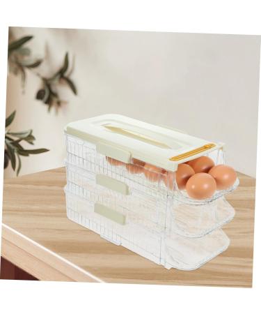 Healeved Egg Holder Slide Automatic Layers Container Holder Dispenser Refrigerator Fridge Egg Scing Carrier Tray Egg Container - Buy Online on GoSupps.com