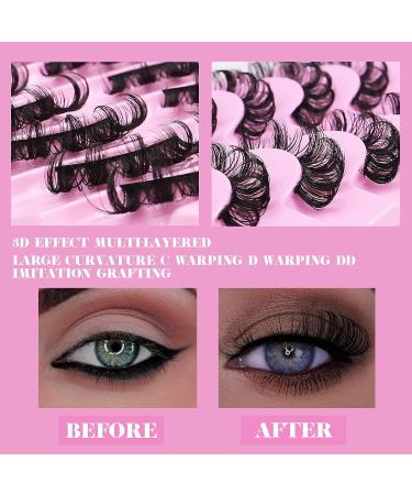 Alyxxndra D-Curl Russian False Eyelashes - Fluffy Natural 3D Faux Mink Lashes (TK04) - Buy Online on GoSupps.com