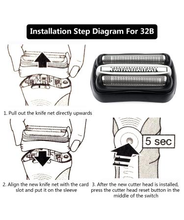 Replacement Heads for Aijen 3 Series 32B Shaver - Compatible with Series 3 Models 3040s - Buy Online on GoSupps.com