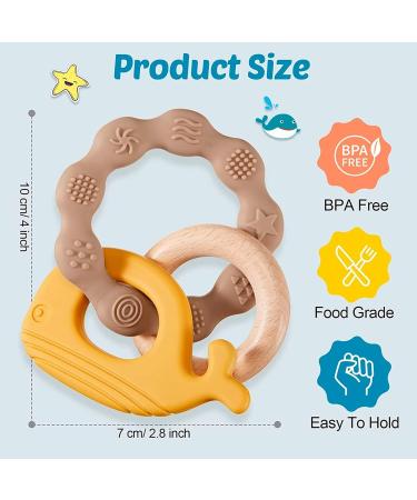 Buy Blue Whale Silicone Bite Ring Toy | BPA-Free Baby Teething Aid | Soft & Safe for Infants | International Shipping Available - Buy Online on GoSupps.com