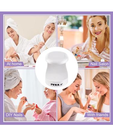Infilila Mini UV LED Nail Lamp - Portable 16W Quick-Drying Nail Dryer for Gel Nails - USB Powered - 180 Opening Design - A-White - Buy Online on GoSupps.com