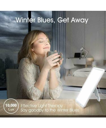 UV-Free 10000 Lux Light Therapy Lamp - Adjustable Brightness, Timer, Touch Control - Buy Online on GoSupps.com