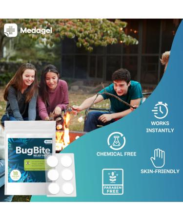 Medagel Bug Bite Relief Patch with Arnica - Calming Hydrogel Patches for Kids & Adults (18 Patches) - Buy Online on GoSupps.com
