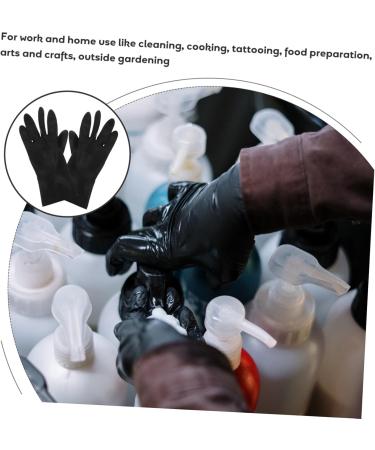 Gogogmee 3 Pairs Hair Shampoo Gloves Black Rubber Gloves Reusable Men Shampoo Dying Man Tool Belt Hair Dye Large - Buy Online on GoSupps.com