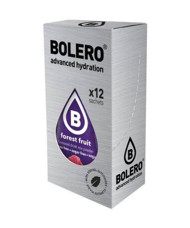Bolero Drinks Forest Fruit |12x3g i refreshing sugar -free beverage powder sweetened with stevia |Vitamin C |Suitable for diabetics |Waldfrucht flavor forrest fruit 1 g (12 pack)