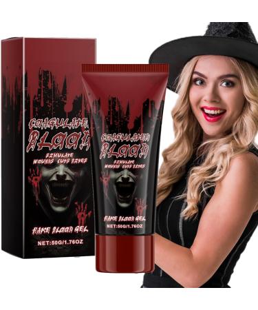  Acunny Blood Gel Stage Blood | Halloween Artificial Blood Makeup Vampire Accessories Realistic Special Makeup for Nosebleeds Cosplay SFX Meat Vampire Zombie Vampire - Buy Online on GoSupps.com