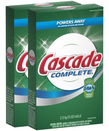 Cascade Complete Powder All-in-1 Dishwasher Detergent - 75 oz - Fresh - 2 pk . New Version (Pack of 2)