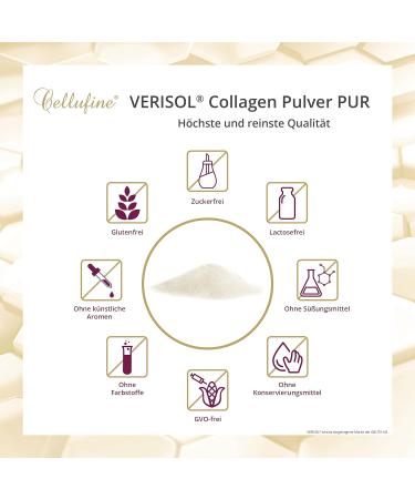 Buy Cellufine Premium Verisol Collagen Powder 300g - Natural Bioactive Collagen Peptides for Beauty | 120 Portions High Bioavailability Preservative-Free - Buy Online on GoSupps.com