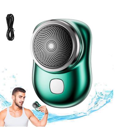 KCRPM 2023 New Upgrade Powerful Storm Shaver Men's Electric Shavers Rechargeable USB Electric Shaver Portable Mini Shaver Pocket Size Wet and Dry Easy One-Button Use (1Green)