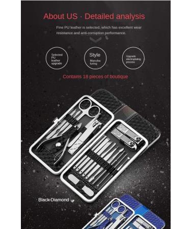Trimming nail clippers cutting pliers set single nail groove pedicure nail irritated dead skin pliers tool household tool 13pieceblack - Buy Online on GoSupps.com