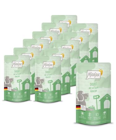 MjAMjAM - Premium wet food for dogs - Quetschie - insects accompanied by juicy chicken meat, pack of 12 (12 x 125g)
