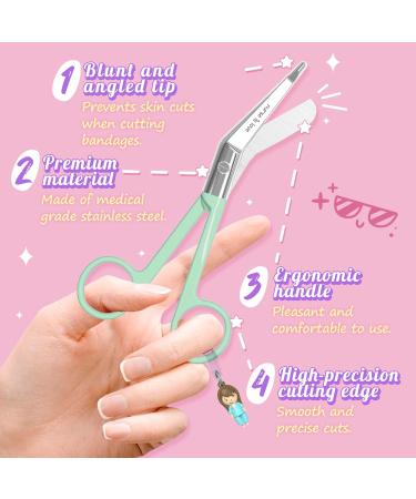 Nurse's Love Nursing Scissors | Bandage Scissors for First Aid | Stainless Steel Green with Sharp Blades & Round Tip - Buy Online on GoSupps.com