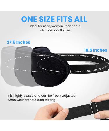 Cozslep 3D Sleep Mask for Men & Women - 100% Light-Blocking Memory Foam Eye Mask with Earphones | Perfect for Side Sleepers & Travel - Black 1 Pack - Buy Online on GoSupps.com