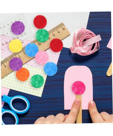 Anneome 2 Handmade Hair Band Negatives Girls Hair Accessories Mixed Color Felt Round Diy Craft Wafer Amulet Colorful 2.5X2.5cm - Buy Online on GoSupps.com
