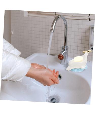 STOBAZA Dolphin Soap Dish Soapdish Soap Stand Soap Storage Rack Home Decor Bar Soap Holder Light House Decorations for Home Shower Soap Bath Sponges for Shower White Ceramics Box Animal White 22X14.5X10.5CM - Buy Online on GoSupps.com