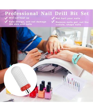 10 Pcs Ceramic Nail Drill Bits for Electric Manicure Pedicure - 3/32 Cuticle Drill Bit Set for Acrylic Gel Nails | MORGLES - Buy Online on GoSupps.com