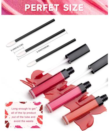 200Pcs Disposable Lip Brushes Lip Applicators Disposable Lint Free Lip Wands for applying lipsticks(Black) - Buy Online on GoSupps.com