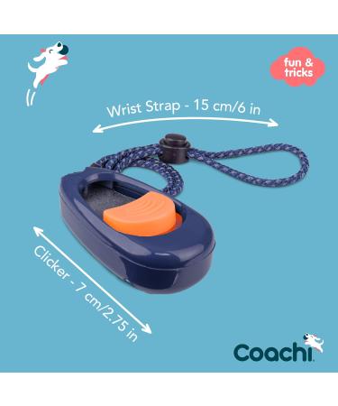 Coachi Multi-Clicker Dog Accessory with Adjustable Volume Control - Navy/Coral - Buy Online on GoSupps.com