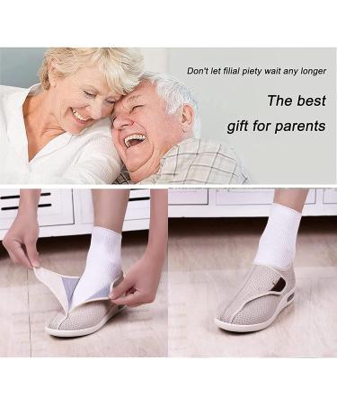 LLDDP Men's Diabetic Shoes Wide Width Adjustable Closure Lightweight Breathable Swollen Feet Walking Edema Sneakers - Blue - Size 8 - Buy Online on GoSupps.com