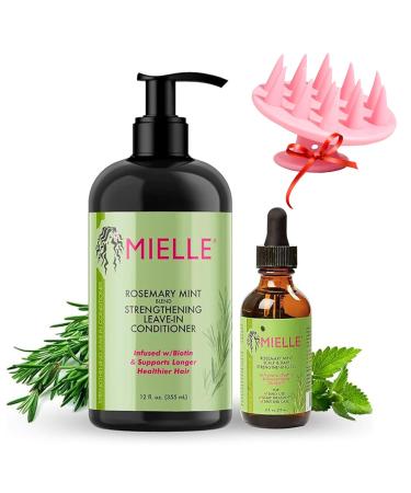Rosemary Mint Collection Conditioner and Oil with a scalp massager 177.5 ml (Pack of 2)