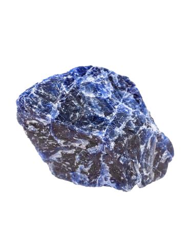 Sodalite Raw Crystals Large 1.25-2.0" Healing Crystals Natural Rough Stones Crystal for Tumbling Cabbing Fountain Rocks Decoration Polishing Wire Wrapping Wicca & Reiki