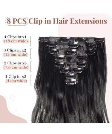 Buy Tess Clip-In Hair Extensions | Real Hair 60cm Black - 18 Clips 140g - Affordable Quality - Buy Online on GoSupps.com