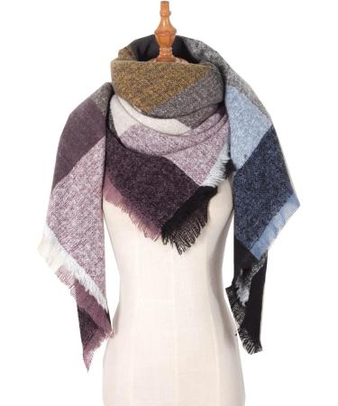 Women's Warm Winter Scarf with Buttons | Black Triangular Neck Warmer - One Size Large Wrap Scarf for All Occasions - Buy Online on GoSupps.com